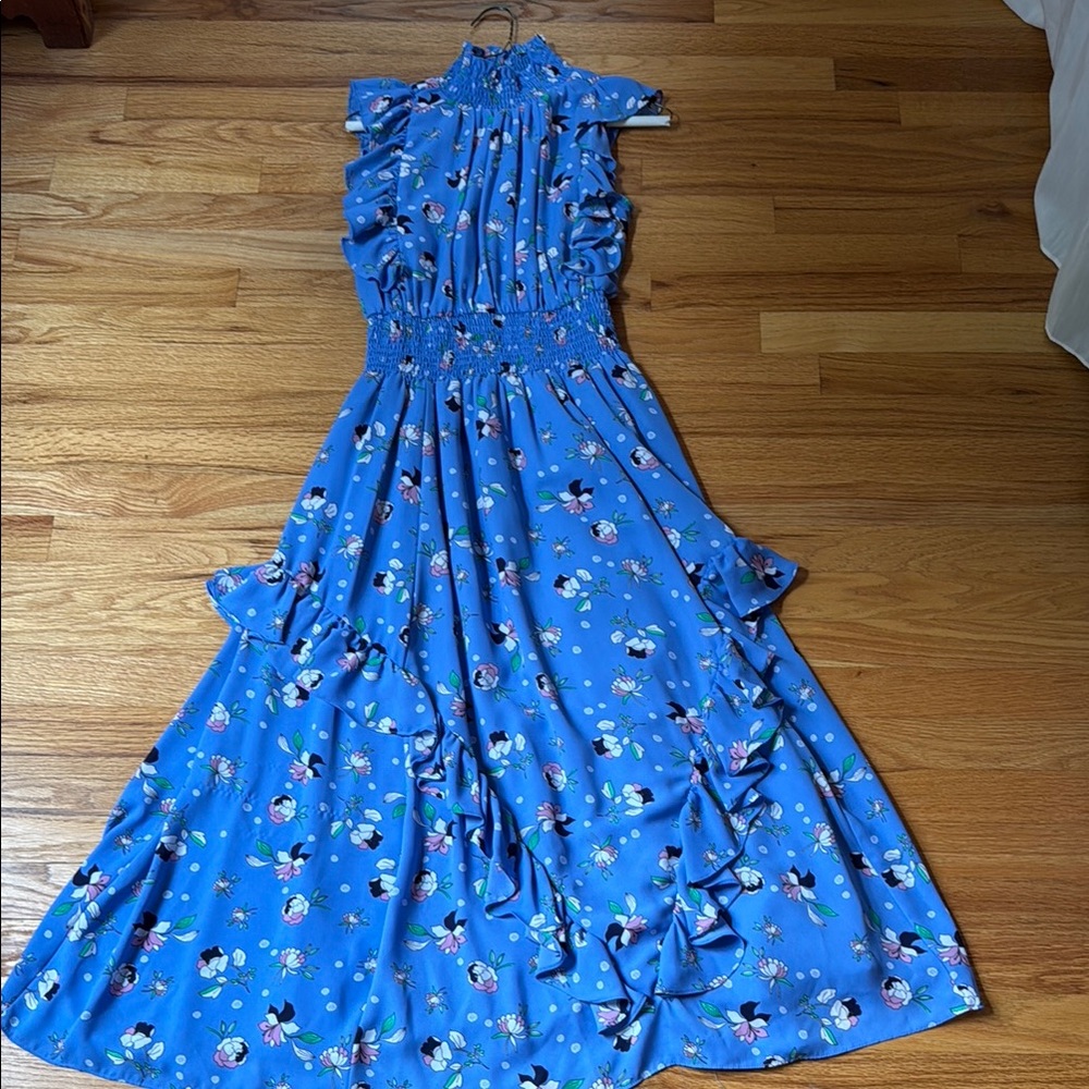 Nanette Lepore Blue Floral Maxi Dress